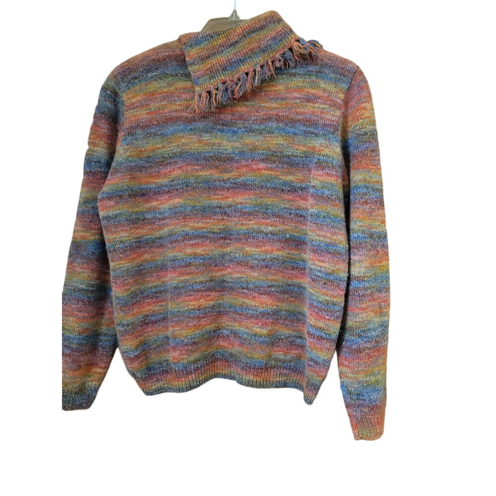 Alfred Dunner Fringed Neck Sweater Medium